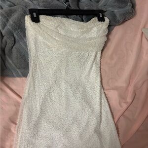 Windsor Strapless White Beaded Dress